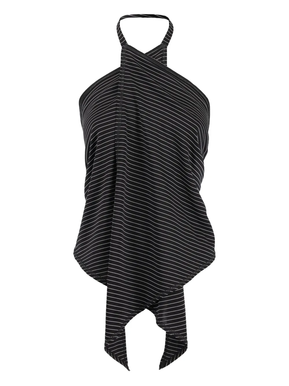 halterneck striped top