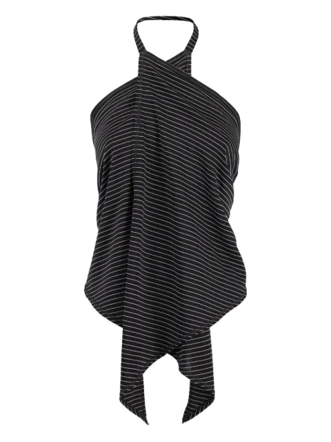 Cadette halterneck striped top