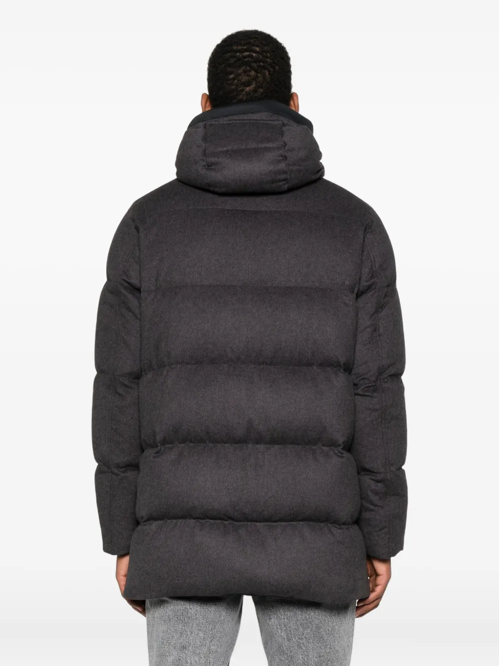 Herno quilted hooded puffer jacket Grijs