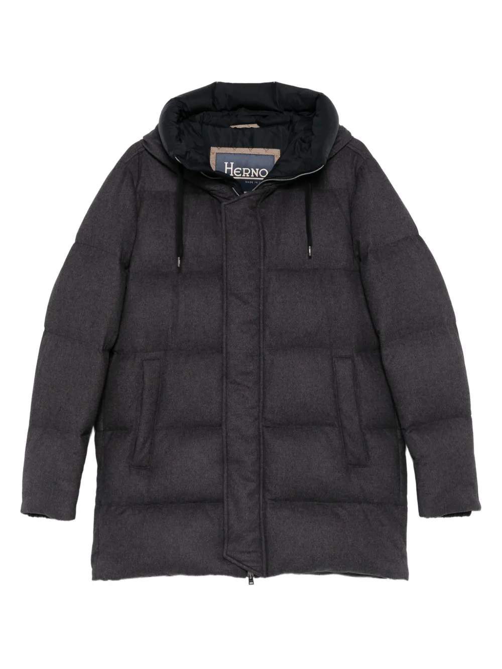 Herno quilted hooded puffer jacket Grijs