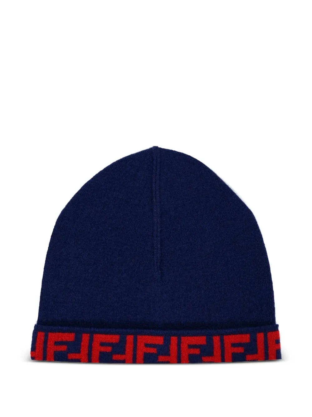 Fendi Kids logo-detail beanie | Blue | Image 1