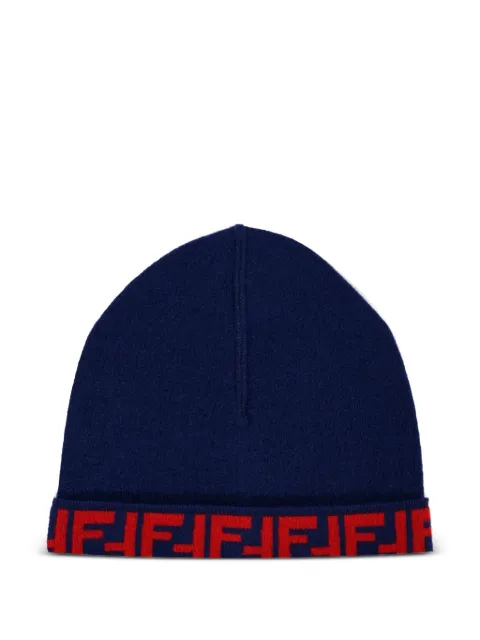 Fendi Kids logo-detail beanie