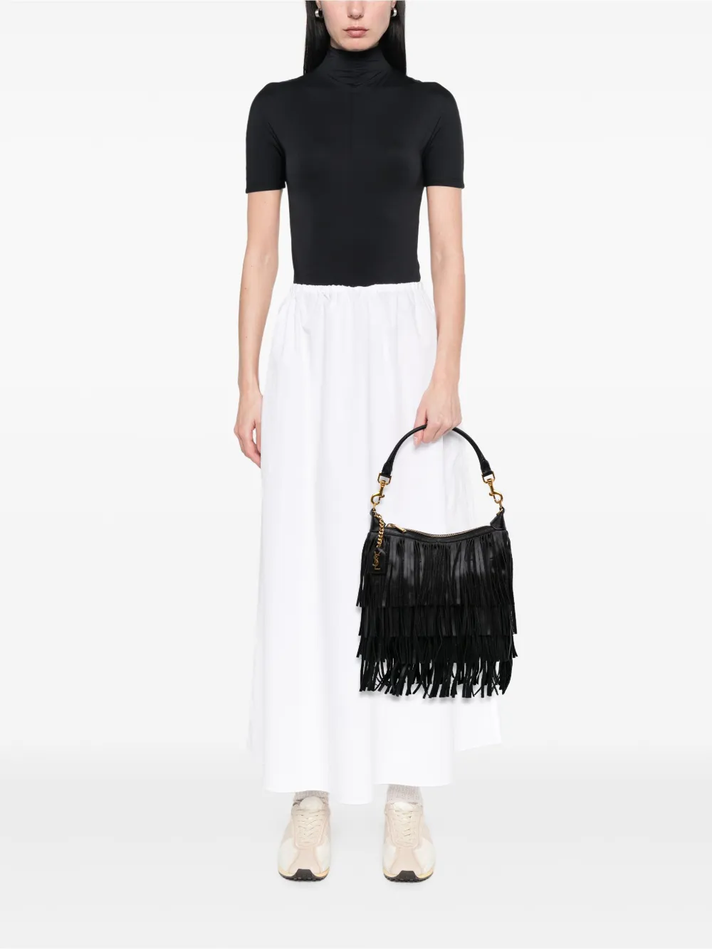 Saint Laurent Pre-Owned 2015 Small Calfskin Emmanuelle Fringe Hobo satchel | Pre-Owned | Image 2