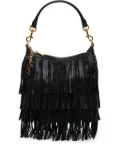 Saint Laurent Pre-Owned 2015 Small Calfskin Emmanuelle Fringe Hobo satchel - Black