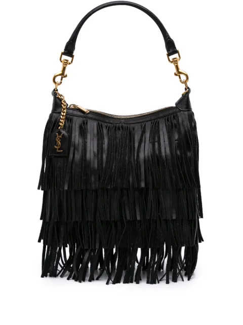 Saint Laurent Pre-Owned 2015 Small Calfskin Emmanuelle Fringe Hobo satchel