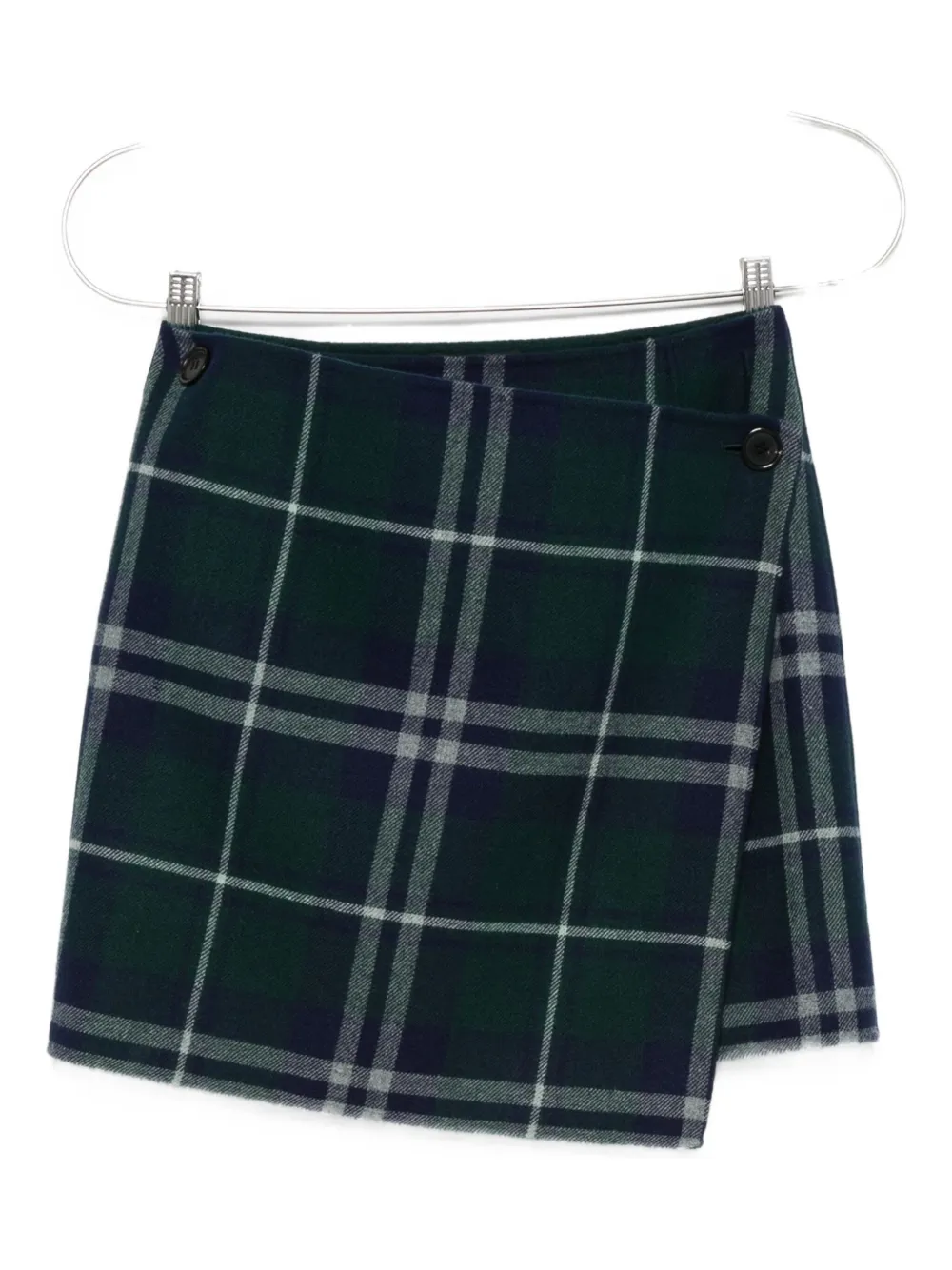 ALICIA AUDREY button-fastening plaid mini skirt | Green | Image 1