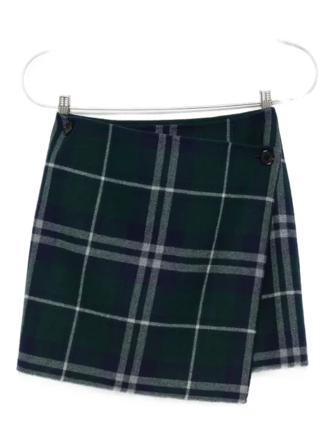 ALICIA AUDREY button-fastening plaid mini skirt