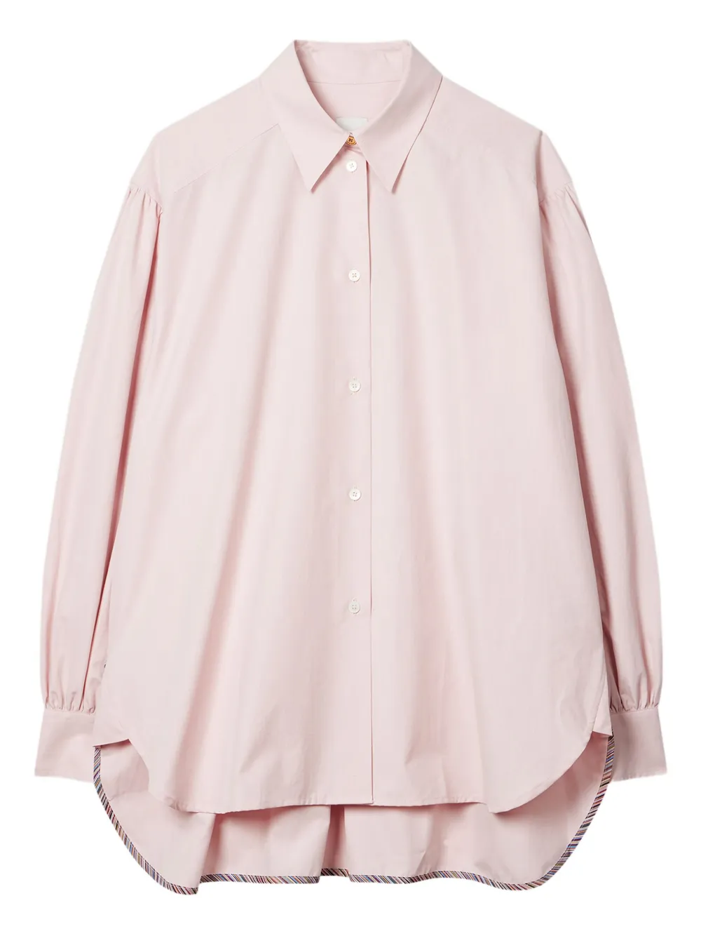 Paul Smith Stripe-trim Shirt In Pink