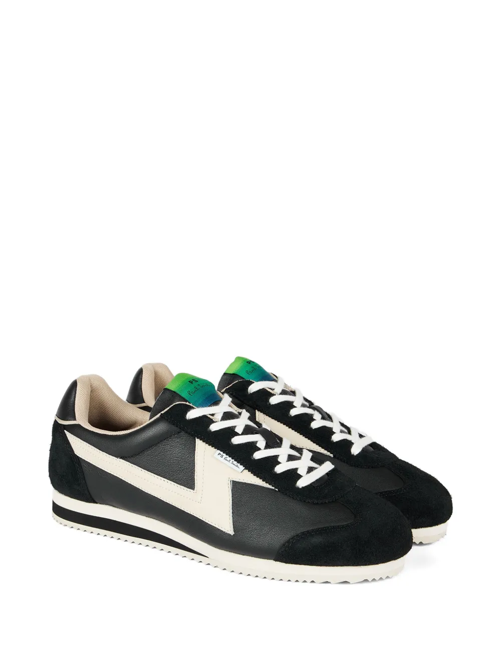 PS Paul Smith Atalanta leren sneakers met vlakken Zwart