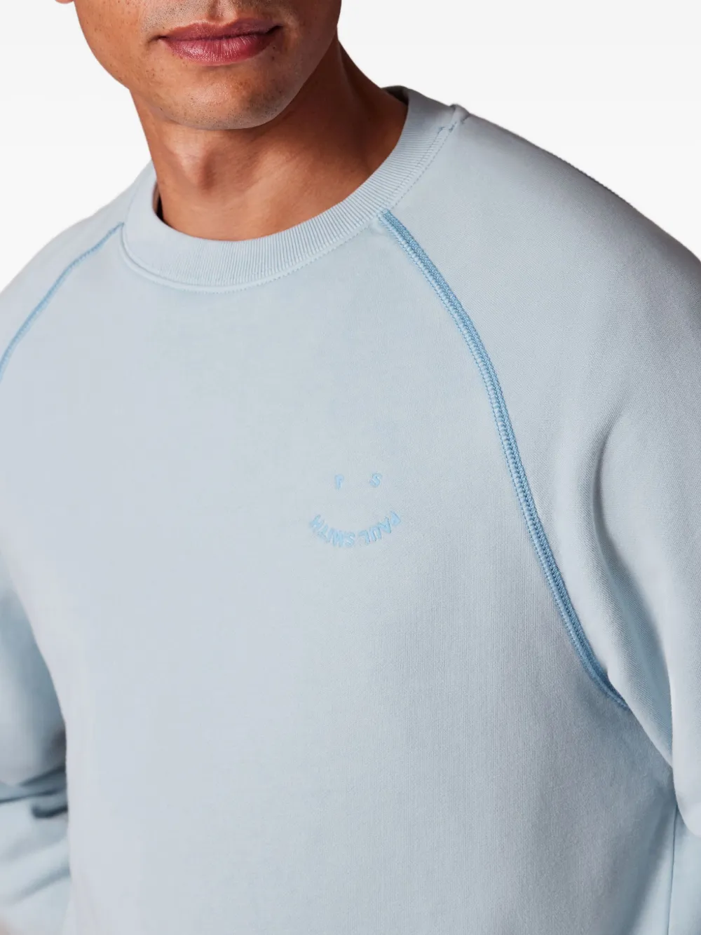  Ps Paul Smith Embroidered-logo Sweatshirt - Blue 