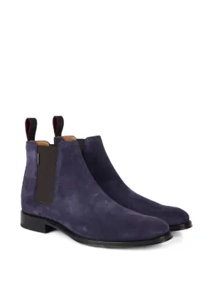 PS Paul Smith Navy Suede Ankle Boots Men\'s Chelsea Shoes Elastic Side Gore UK11 PS Paul Smith elastic-panels Suede Chelsea Boots | Blue  main image 2