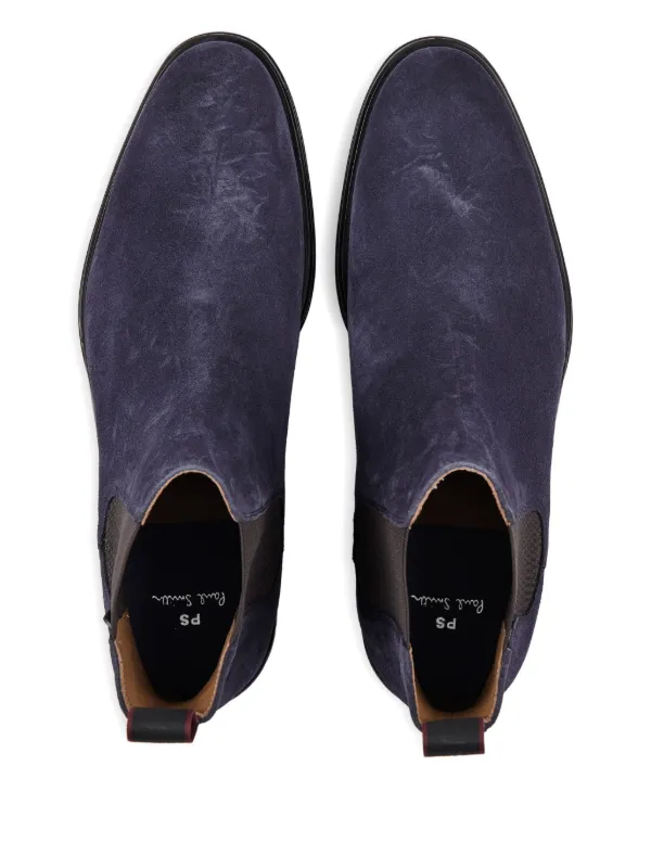 PS Paul Smith elastic-panels Suede Chelsea Boots | Blue  display picture 1