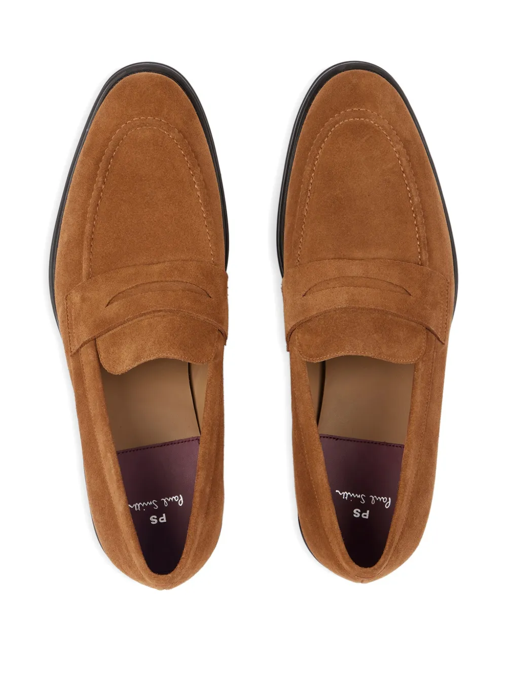 PS Paul Smith Loafers met suède vlakken Bruin