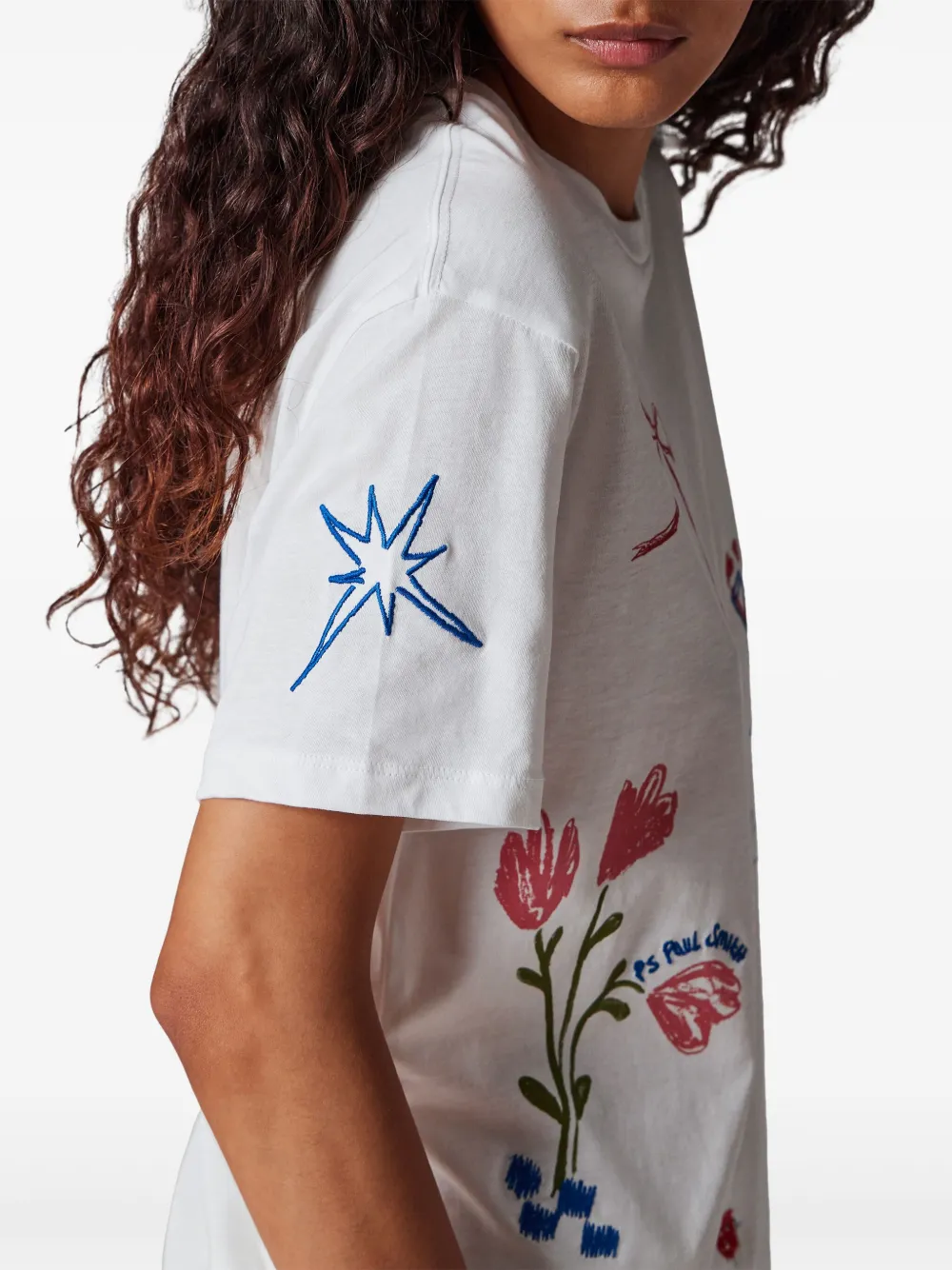 PS Paul Smith T-shirt met grafisch detail Wit