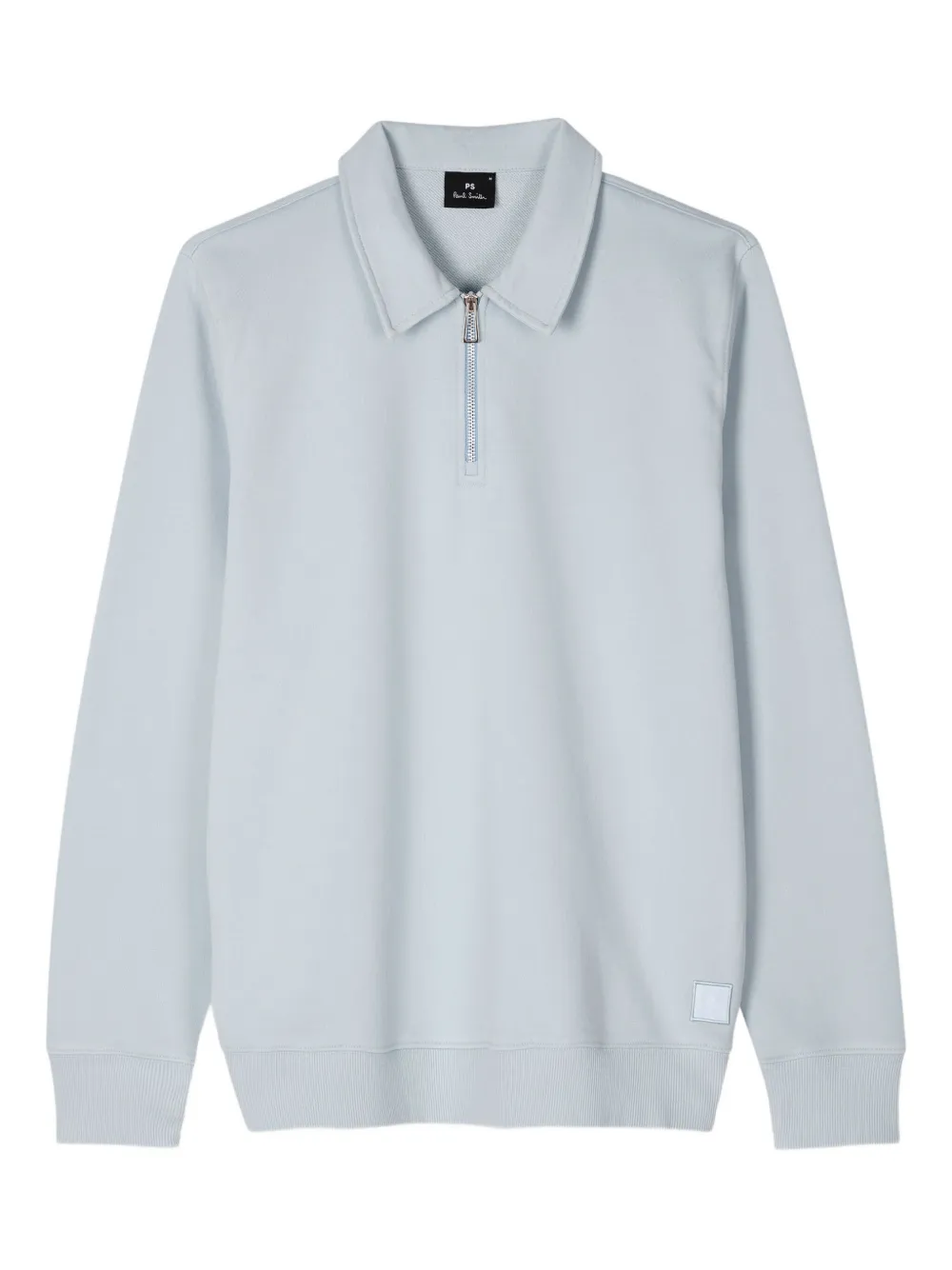 PS Paul Smith Besticktes Sweatshirt mit kurzem Reißverschluss - Blau