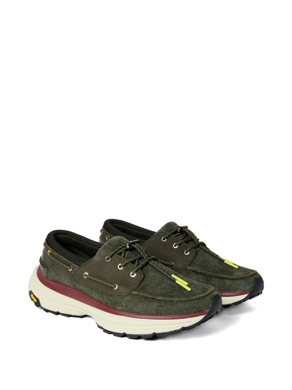PS Paul Smith Suède sneakers met bootkant Groen