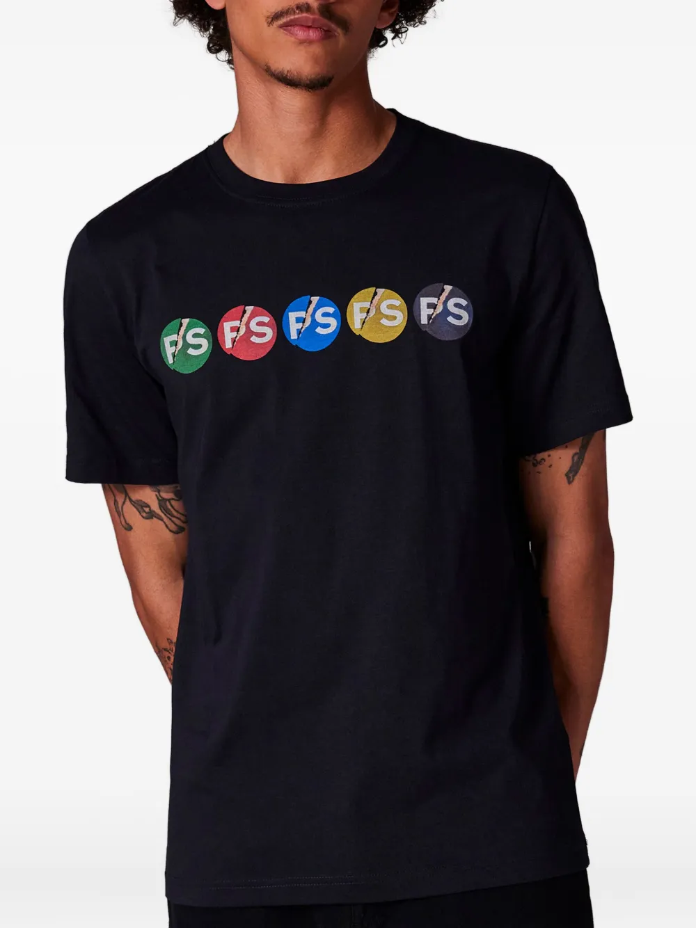 PS Paul Smith T-shirt met logoprint - Zwart