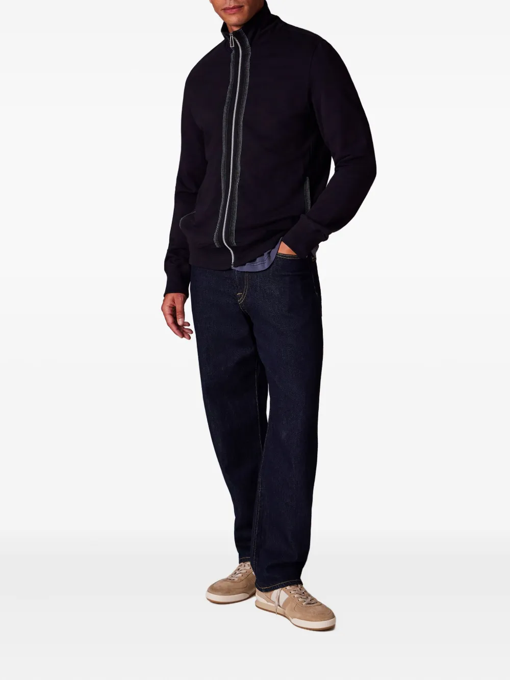 PS Paul Smith Sweater met contrasterende afwerking - Blauw