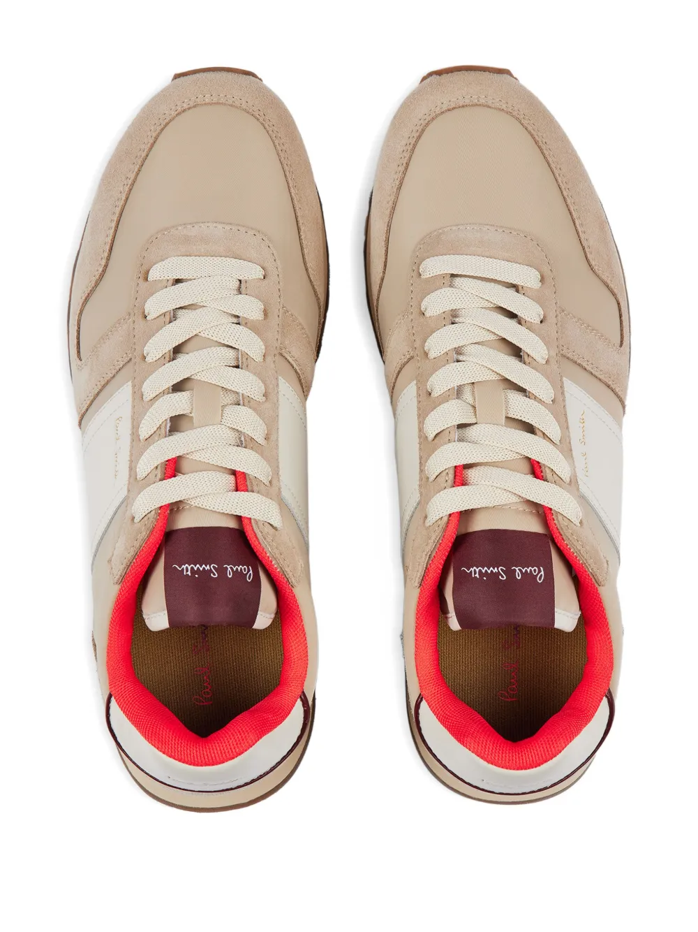 Paul Smith Eighties sneakers met gestreept vlak Beige