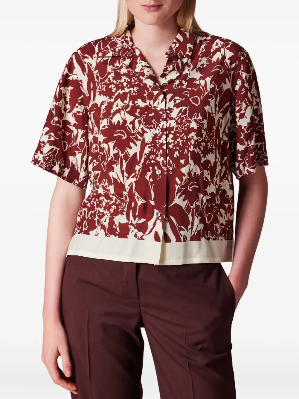  Paul Smith Floral Buttoned Shirt - Red 