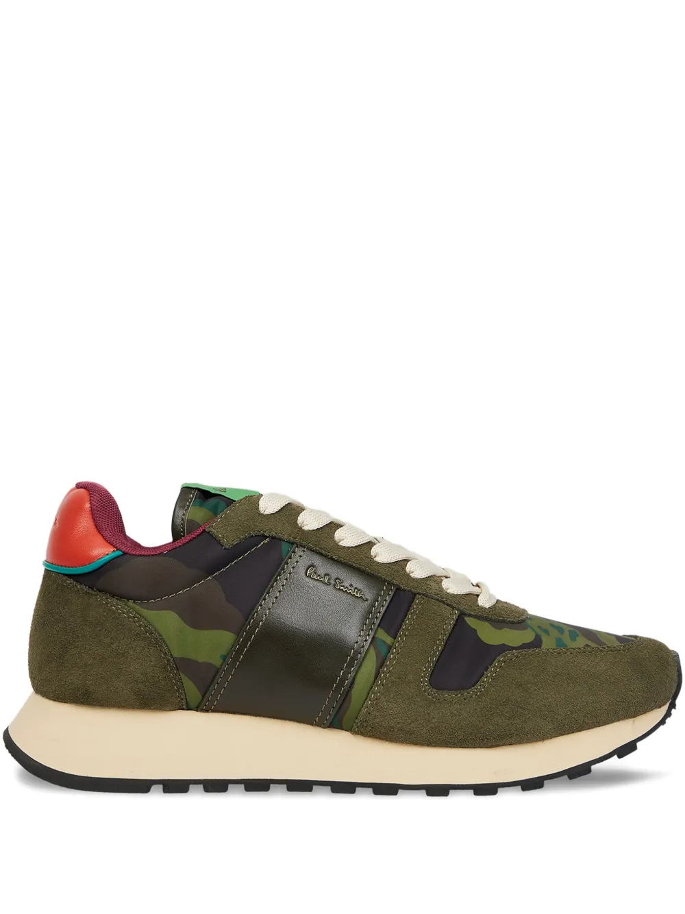 Paul Smith Eighties camouflage leather sneakers | Green | Image 1