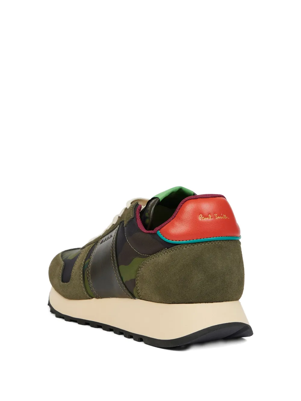 Paul Smith Eighties leren sneakers met camouflageprint Groen