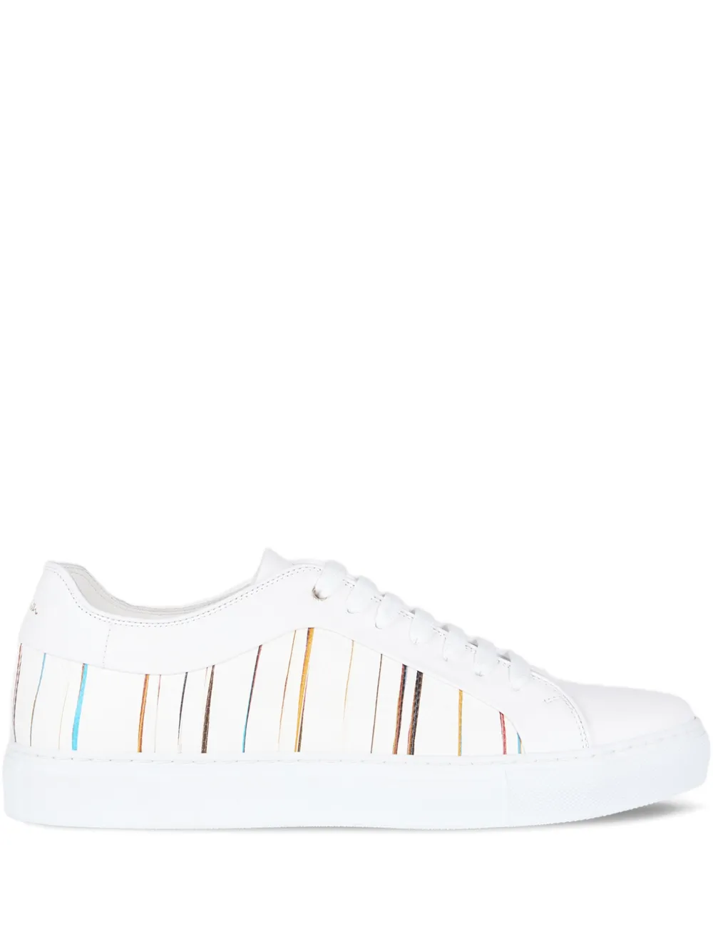 Paul Smith signature-pinstripe pattern low-top sneakers | White | Image 1