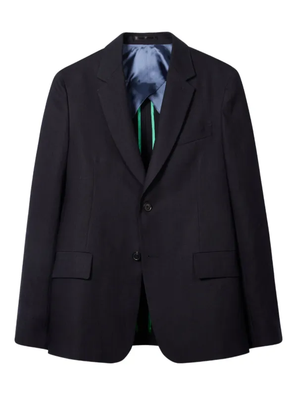 Paul Smith Linen Blazer in Blue
