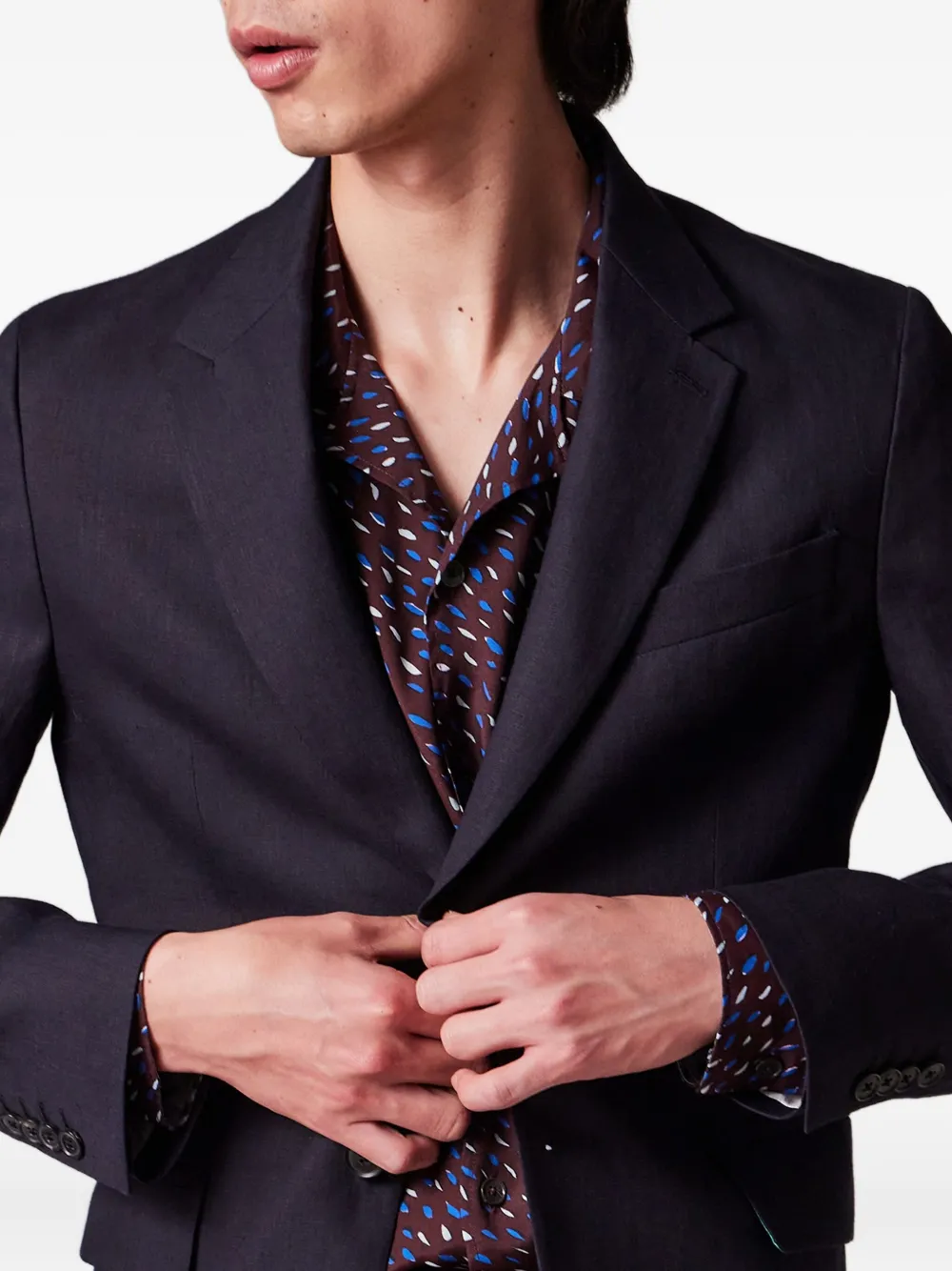 Paul Smith Linnen blazer Blauw