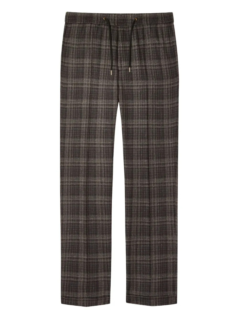 Paul Smith drawstring checked trousers | Brown | Image 1