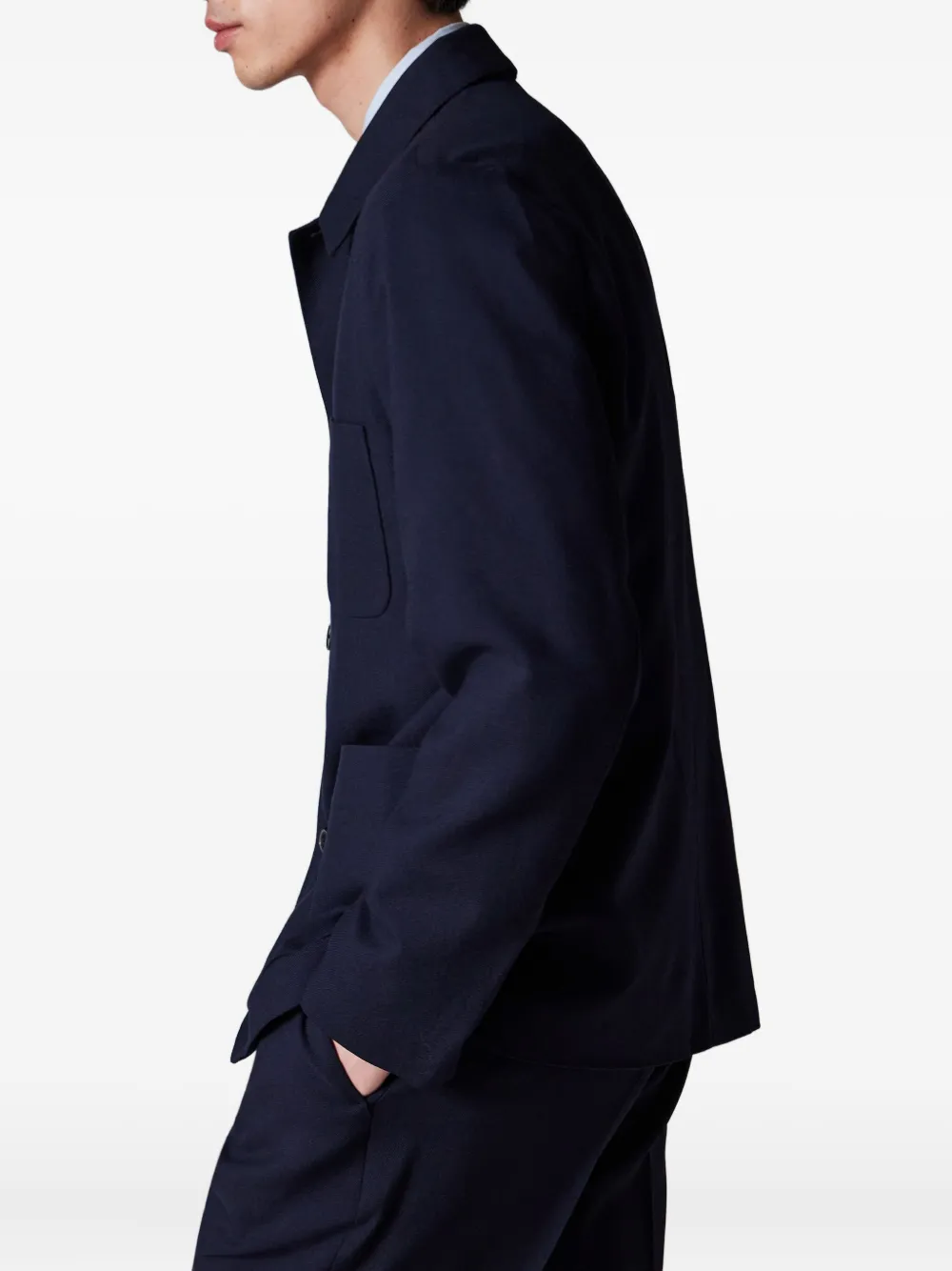 Paul Smith Blazer met opgestikte zakken en knoopsluiting Blauw