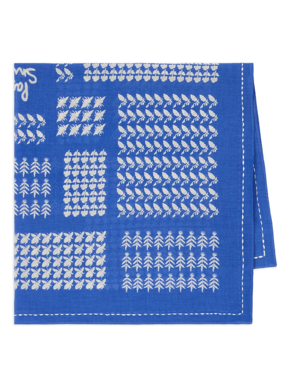 Paul Smith printed cotton scarf | Blue | Image 1