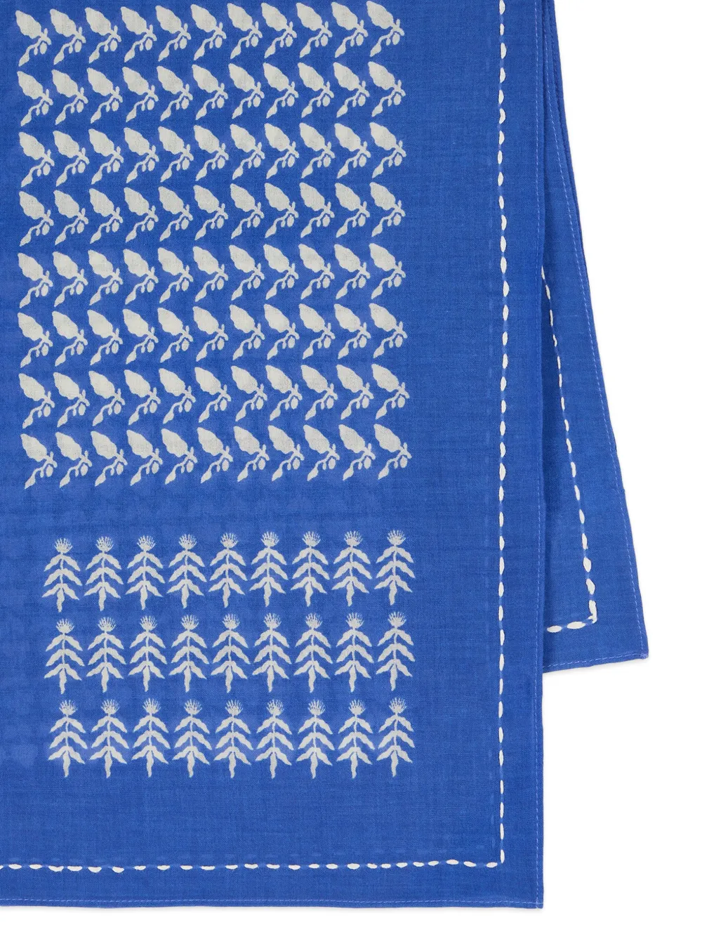 Paul Smith Sjaal met bloemen-insectprint - Blauw