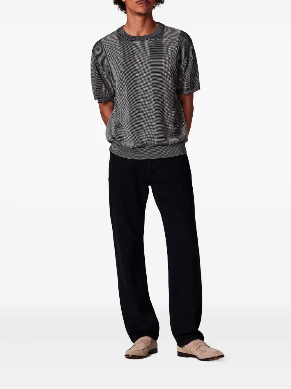 Paul Smith Striped Short-sleeve T-shirt In Black