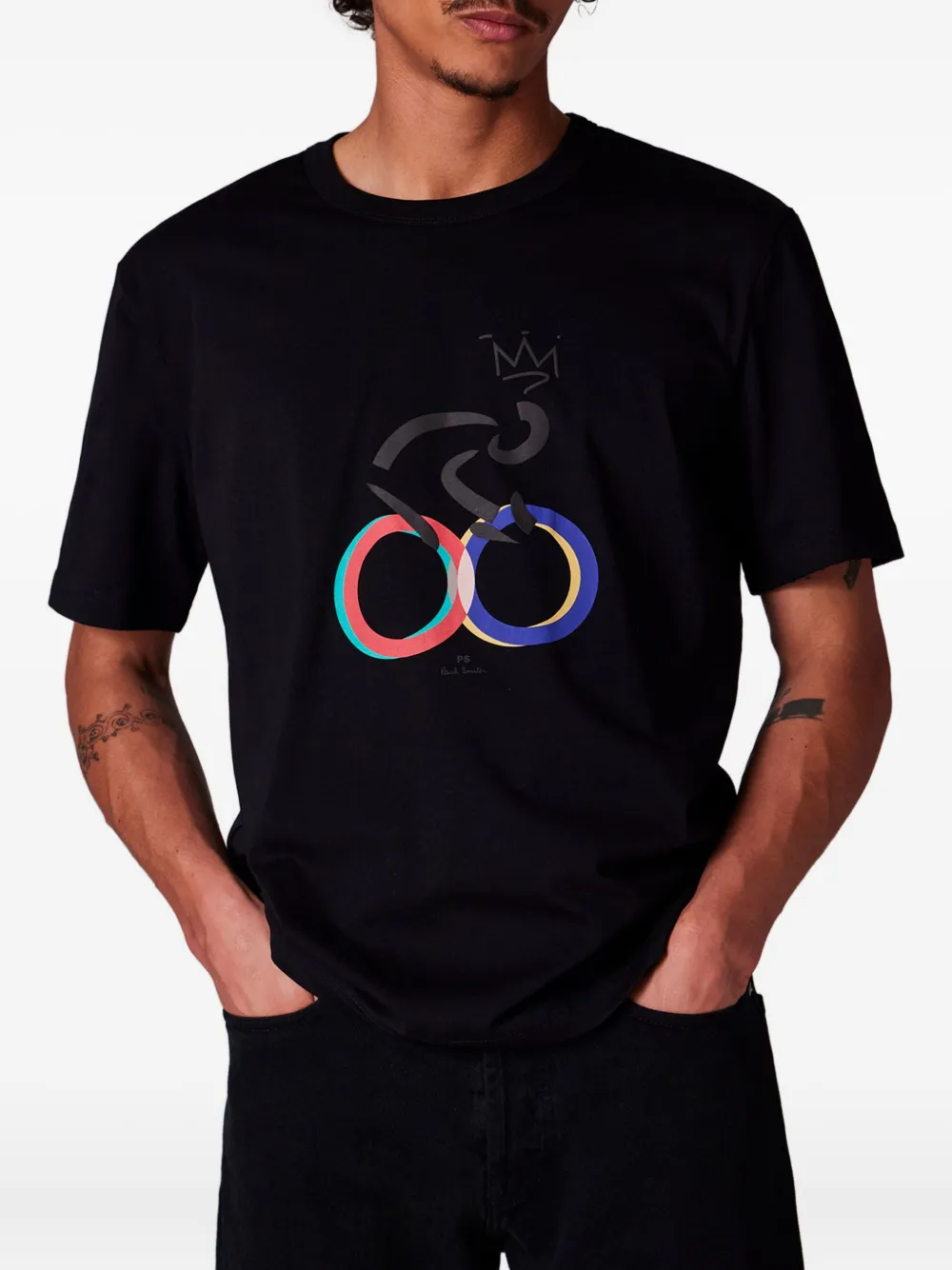 PS Paul Smith T-shirt met print - Zwart