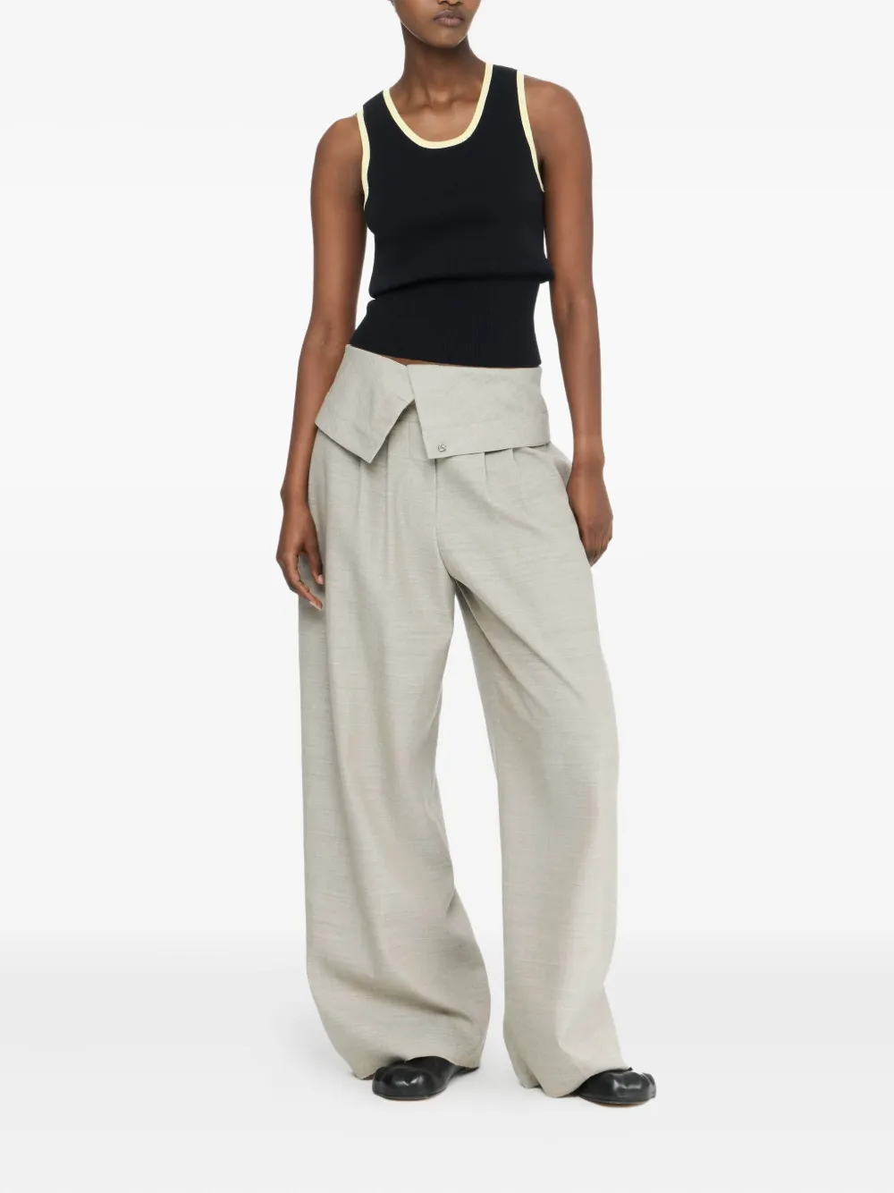 JW Anderson Tanktop met contrasterende afwerking Zwart