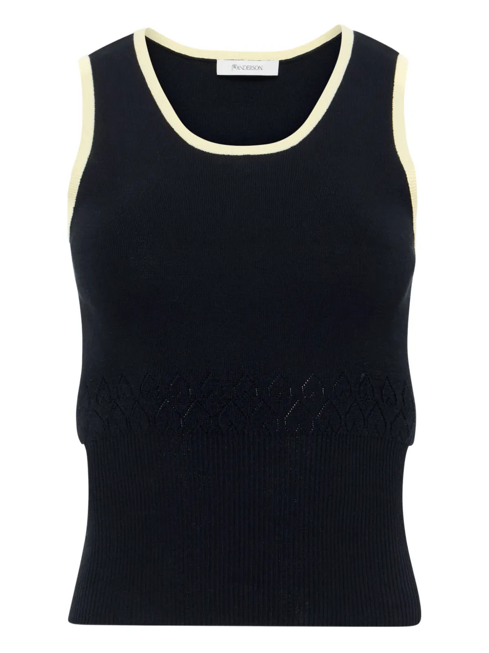 JW Anderson Tanktop met contrasterende afwerking Zwart