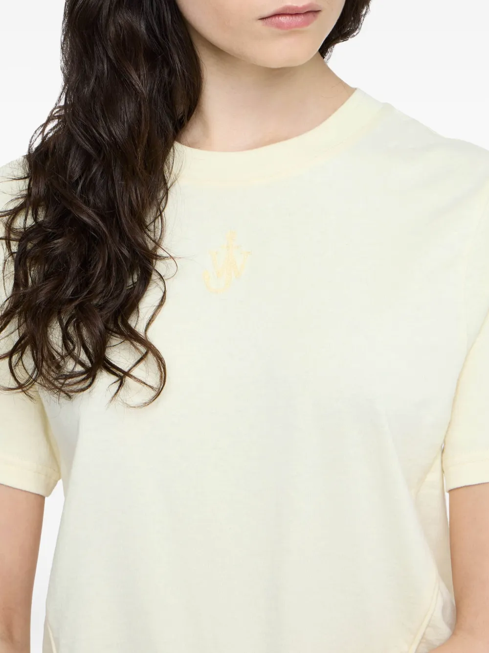 JW Anderson logo-embroidered T-shirt Geel