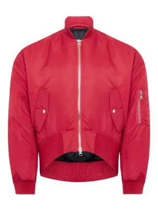 JW Anderson Boxy zip-front Bomber Jacket | Red | FARFETCH