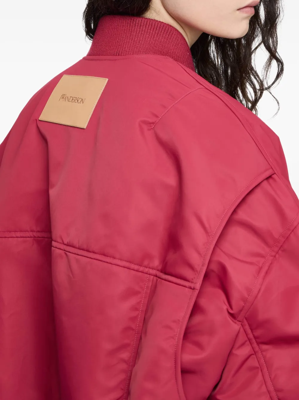 JW Anderson Boxy bomberjack met rits Rood