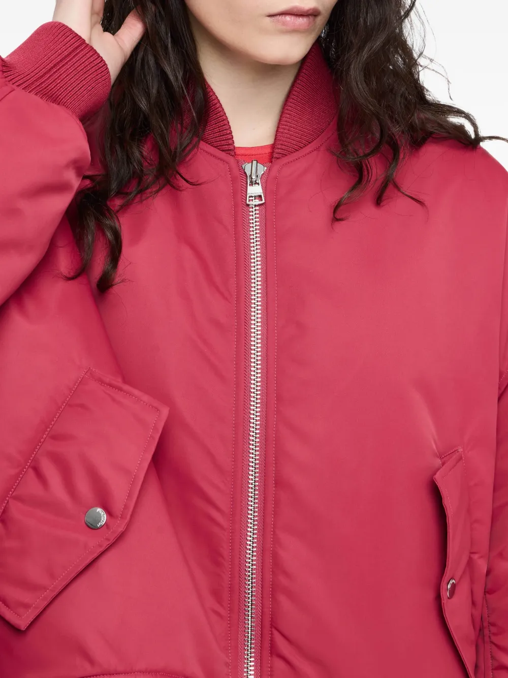 JW Anderson Boxy bomberjack met rits Rood