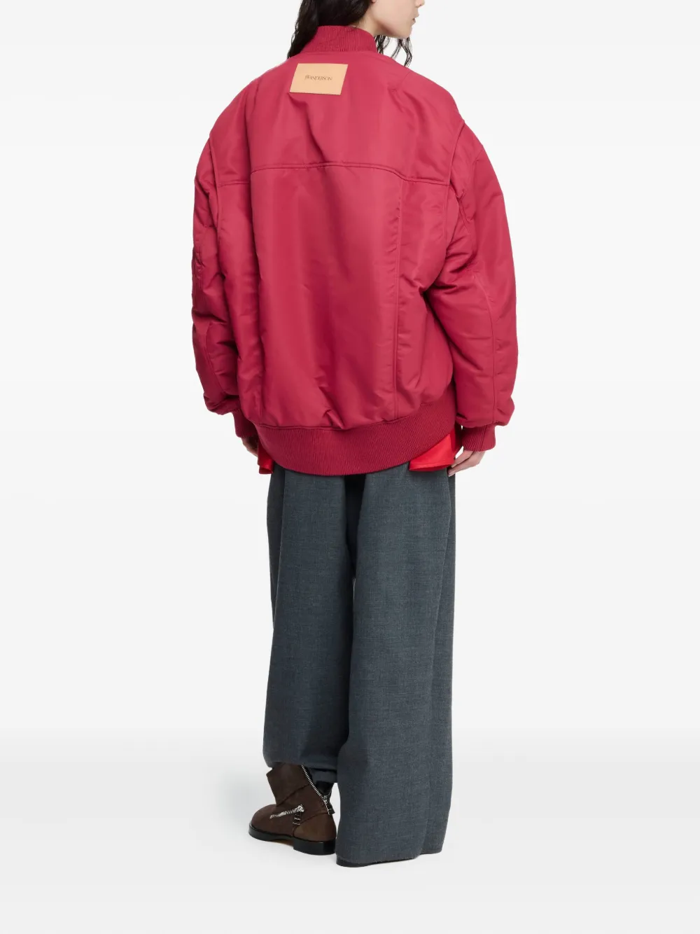 JW Anderson Boxy bomberjack met rits Rood