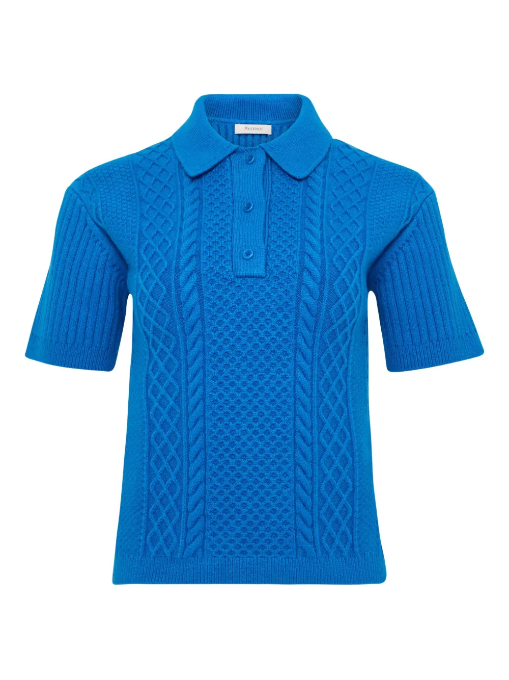 cable-knit polo shirt