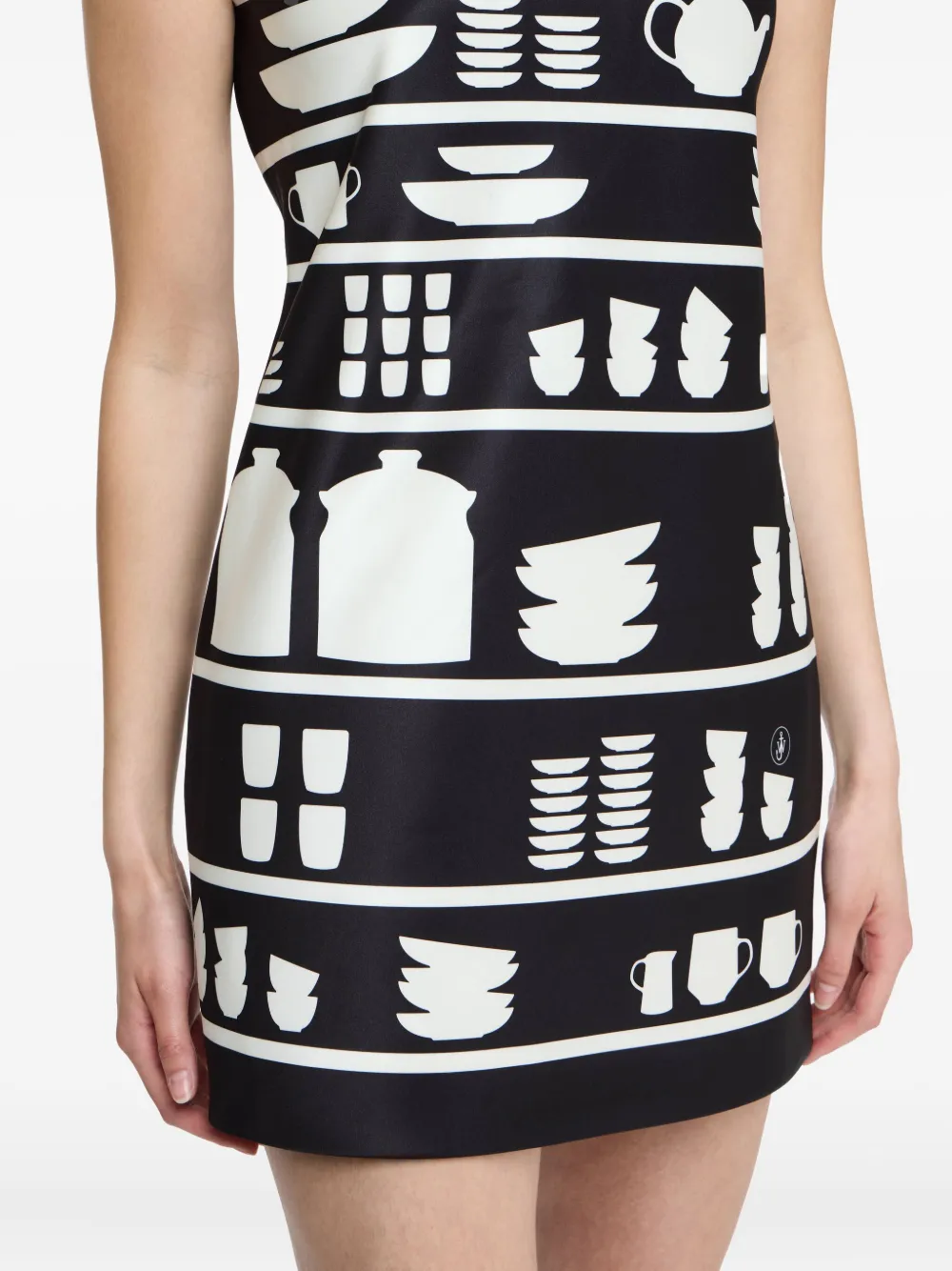 JW Anderson Mini-jurk met print Zwart