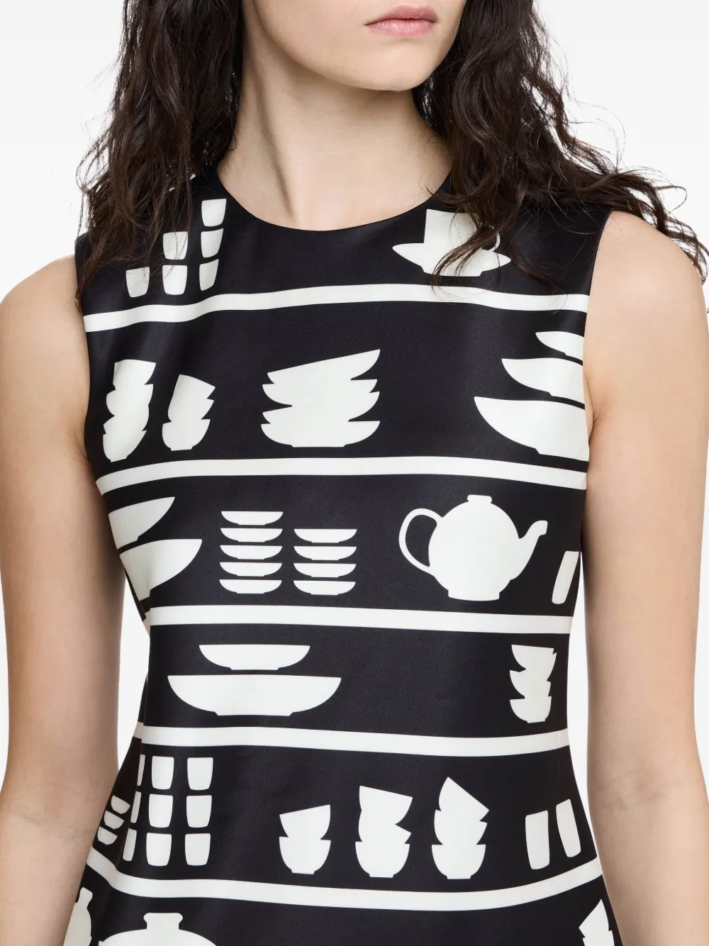 JW Anderson Mini-jurk met print Zwart