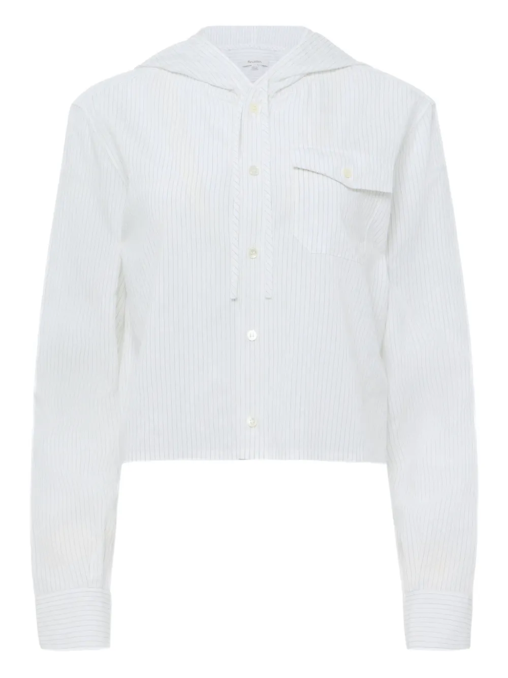 JW Anderson cropped hooded shirt | White | Image 1