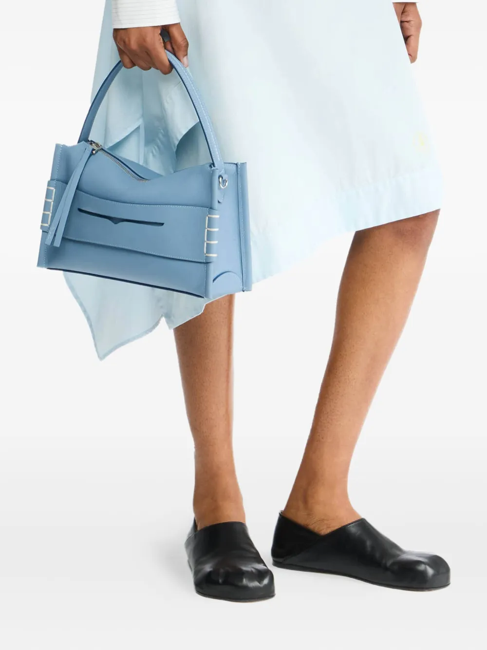 JW Anderson Cropped blouse met capuchon Wit