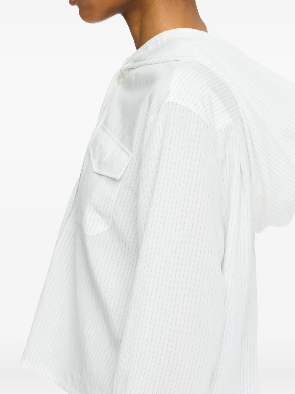 JW Anderson Cropped blouse met capuchon Wit