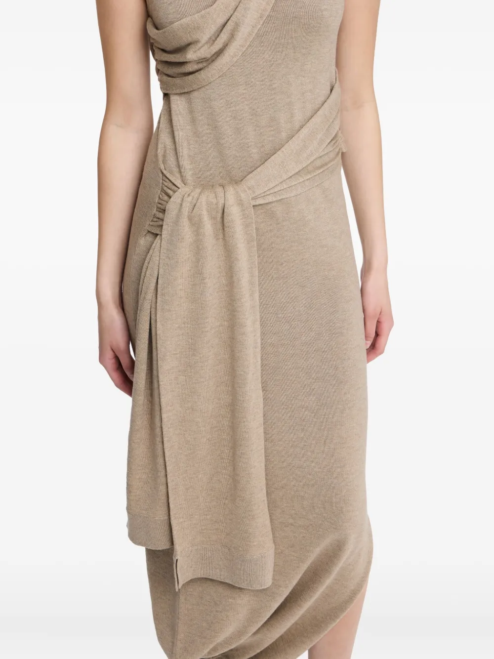 JW Anderson Mouwloze midi-jurk Beige