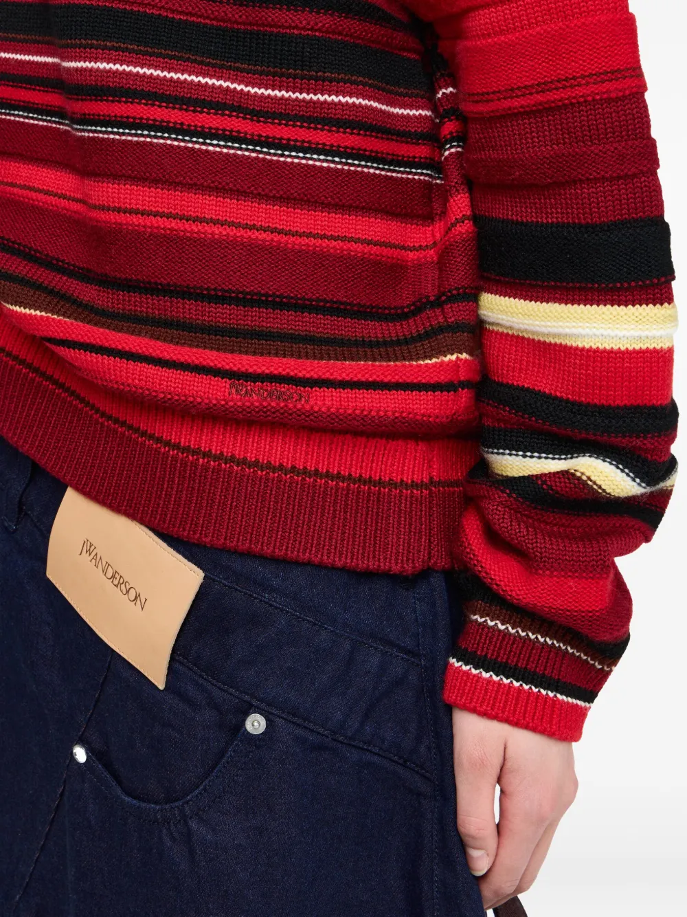 JW Anderson Gestreepte trui Rood